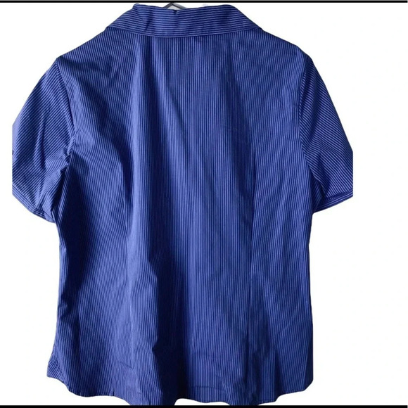 GEORGE EUC WOMENS BLUE STRIPE TOP BLOUSE SHIRT SIZE XL 16 18 - Picture 6 of 6
